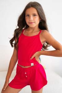 Костюм двойка детский "Нежность New" М-19КД лапша (р-ры: 32-40) фуксия