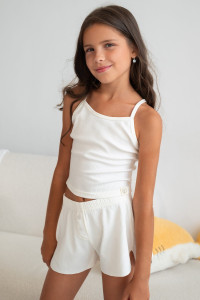 Костюм двойка детский "Нежность New" М-19КД лапша (р-ры: 32-40) молочный