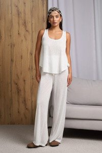 Костюм двойка женский "Флам с вискозой" М-297К флам с вискозой (р-ры: 40-54) белый