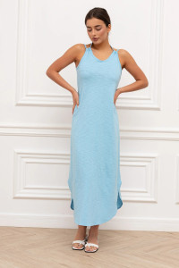 Сарафан женский "Флам" кулирка (р-ры: 42-50) голубой