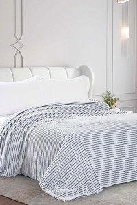 Плед велсофт премиум ФП-086V (последний размер) синий 150х200