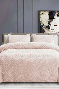 Постельное белье полисатин жаккард ПСЖ-005 (последний размер) брусничный 2-сп.евр