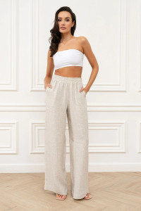 Брюки женские "Лён" М-9БРЖ лён (р-ры: 42-56) бежевый