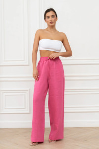 Брюки женские "Лён" М-9БРЖ лён (р-ры: 42-56) фуксия