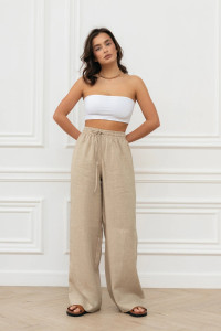 Брюки женские "Лён" М-9БРЖ лён (р-ры: 42-56) натуральный