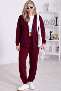 Костюм двойка женский 5356а костюмная ткань (р-ры: 42-56) бордо