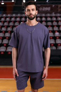 Костюм двойка мужской "Лидер-1" М-017КП кулирка (р-ры: 48-56) графит