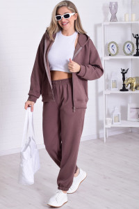 Костюм двойка женский 5356г костюмная ткань (р-ры: 42-56) мокко