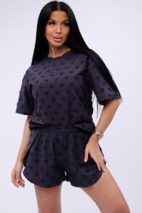 Пижама женская "Кэнди" махра (р-ры: 44-54) графит