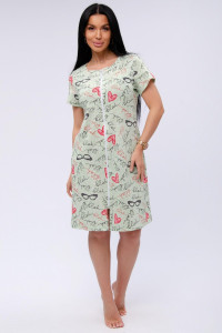 Халат женский "Красотка 12" кулирка (р-ры: 42-52) надписи