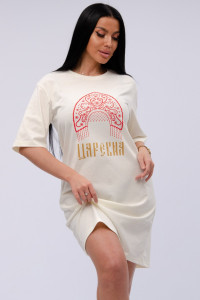 Сорочка женская "Царевна 2" кулирка (р-ры: 44-54) молоко