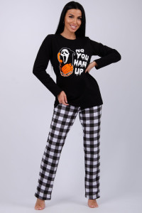 Пижама женская "Ужастики 1" футер 2-х нитка начес (р-ры: 42-52)