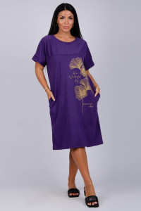 Платье женское "Люпин" кулирка (р-ры: 50-60) фиолетовый