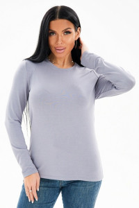 Лонгслив женский 0130-15 вискоза пенье (р-ры: 46-58) серый