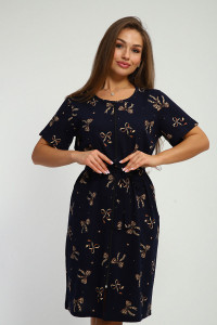 Халат женский №216.2 кулирка (р-ры: 46-56) синий