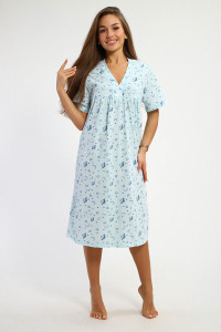 Сорочка женская №218 кулирка (р-ры: 52-62) голубой