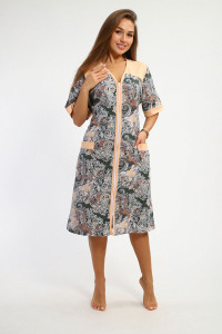 Халат женский №217 кулирка (р-ры: 50-60) хаки