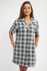 Халат-рубашка женский №199 кулирка (р-ры: 46-56) зеленый