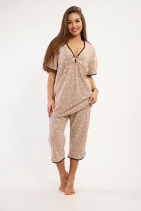Пижама женская №234 MAX кулирка (р-ры: 56-66) бежевый