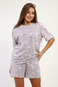 Пижама женская №232 кулирка (р-ры: 46-56) серый