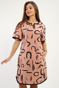 Туника женская №235 кулирка (р-ры: 52-62) бежевый