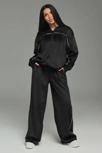 Костюм двойка женский "Пандора" велюр (р-ры: 46-60) черный