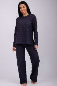 Пижама женская "Лёгкость 3" махра (р-ры: 44-54) графит