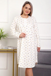 Сорочка женская №18060 футер 2-х нитка с начесом (р-ры: 48-58) молочный