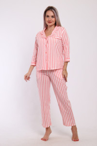 Пижама женская №211 кулирка (р-ры: 44-54) розовый