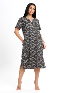 Туника женская №205 интерлок (р-ры: 50-60) коричневый