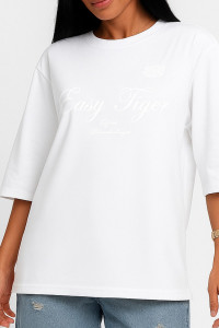 Футболка женская №657 кулирка (р-ры: one size) белый