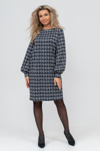 Платье женское П-035 жаккард (последний размер) абстракция 54,56