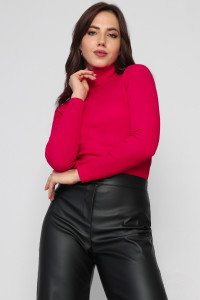 Водолазка женская "Office" кашкорсе (последний размер) малина 54