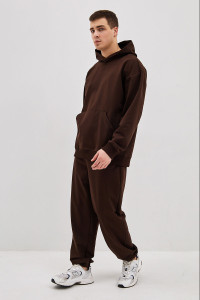 Костюм двойка мужской КМ-5 "Родос" футер 2-х нитка (последний размер) шоколад 50