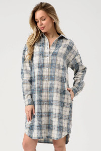 Халат женский "Добрый вечер" 2428-Ф фланель (р-ры: 44-58) бирюзовый