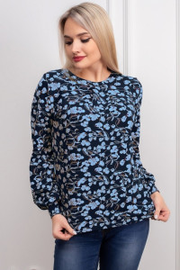 Лонгслив женский 0143-06 масло с начёсом (р-ры: 52-62) бирюза