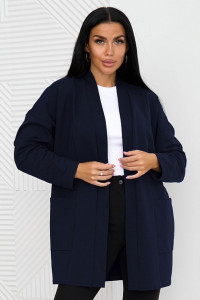 Кардиган женский 0238-09 футер (р-ры: 52-66) темно-синий