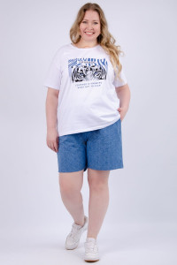 Костюм двойка женский "Хищница" кулирка-футер (р-ры: 50-60)