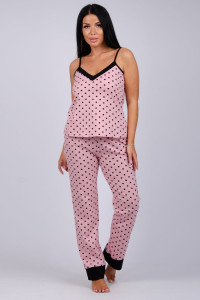 Пижама женская "Франческа" кулирка (р-ры: 42-52) горох