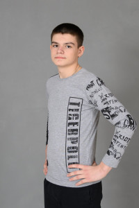 Лонгслив детский №83019 коттон (р-ры: 36-44) меланж