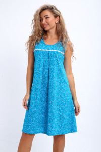 Сорочка женская №30140 кулирка (р-ры: 48-62) темно-бирюзовый