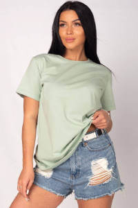 Футболка женская "Базовая" Ф-38 кулирка (последний размер) шалфей 50,54