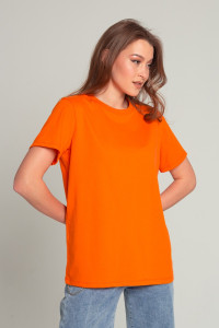 Футболка женская "Базовая" Ф-38 кулирка (последний размер) оранжевый 52,54