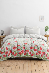 Постельное белье бязь стандарт "Маки" беж