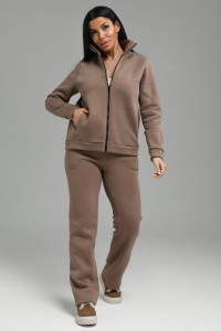 Костюм двойка женский №74722 футер 3-х нитка (р-ры: 50-64) капучино
