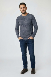 Лонгслив мужской №14501 кулирка с лайкрой (р-ры: 48-60) графит