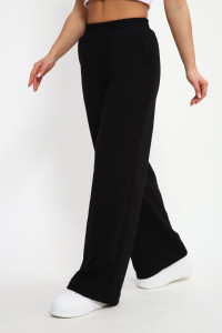 Брюки женские №85556 футер 3-х нитка (р-ры: 44-56) черный