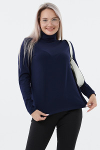 Водолазка женская ВЖ0068А кулирка с лайкрой (р-ры: XXS-7XL) синий