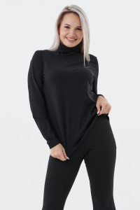 Водолазка женская ВЖ0068А кулирка с лайкрой (р-ры: XXS-7XL) черный