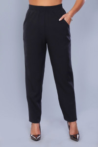 Брюки женские №32810 смесовая ткань (р-ры: 48-58) черный